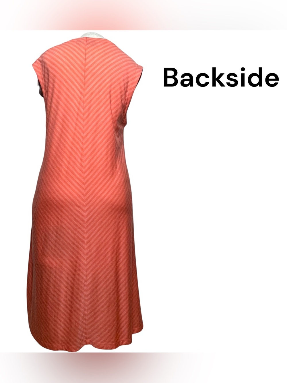 Icebreaker NWT Women Cool Lite Elowen V Neck Coral Striped Sleeveless Dress Med - Picture 10 of 14